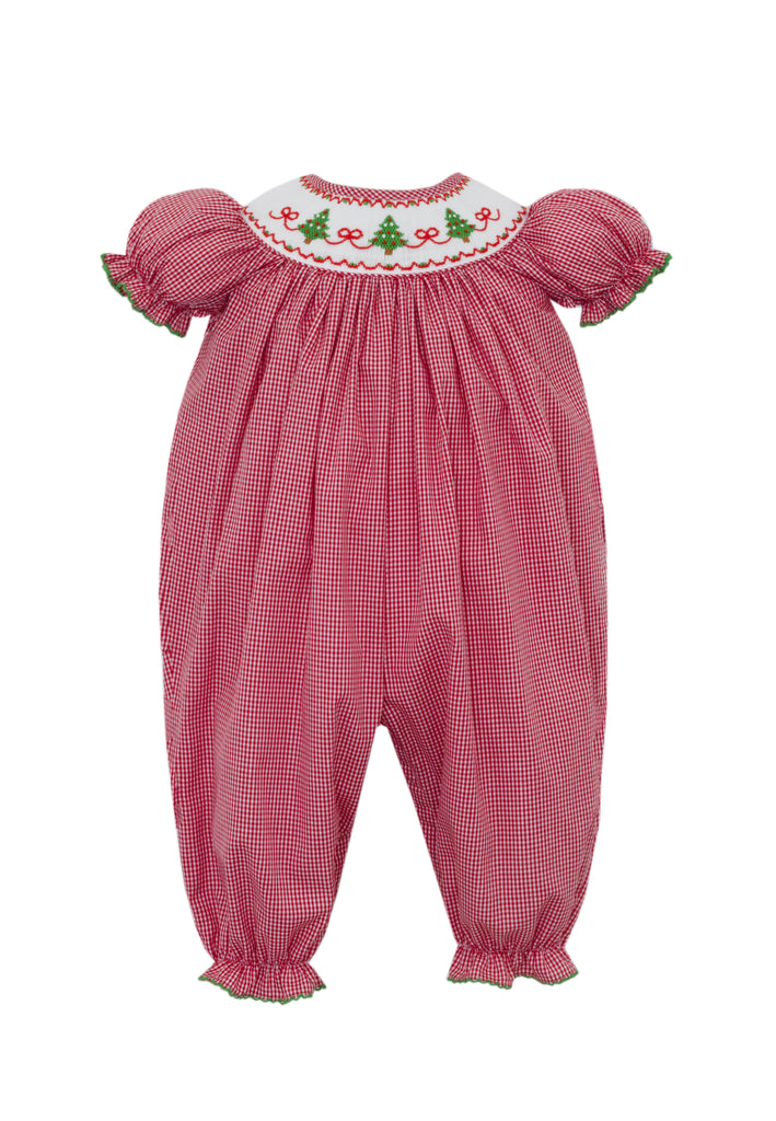Chrismtas Tree w/ Bows Long Romper - George & Co.