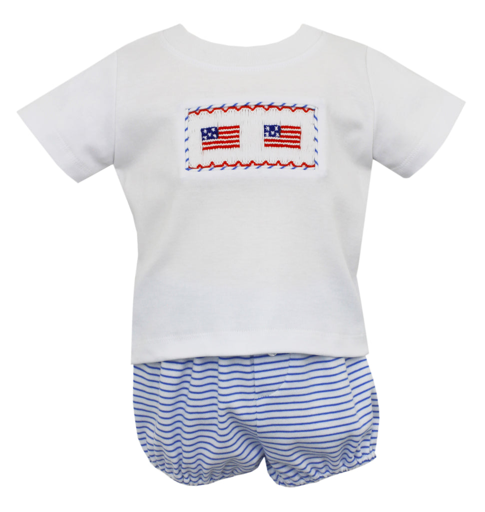 Boys T-shirt Bloomer Set -  Flags - George & Co.