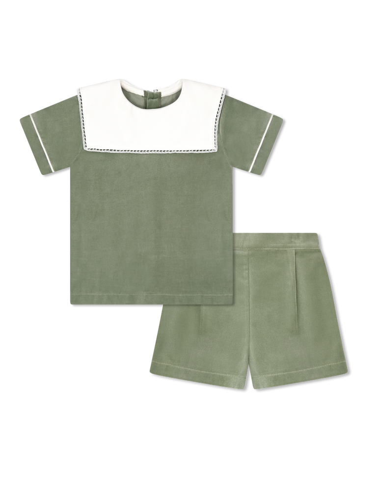 Christian Short Set - Leyland Green Velvet - George & Co.