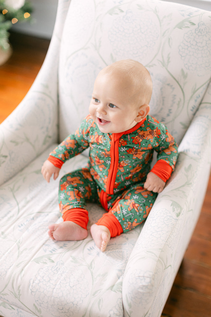 Cowboy Gingerbread Zipper Romper - George & Co.