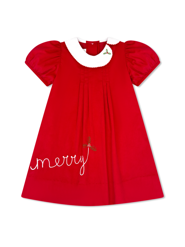 Eloise Dress - High Point Red Corduroy - George & Co.