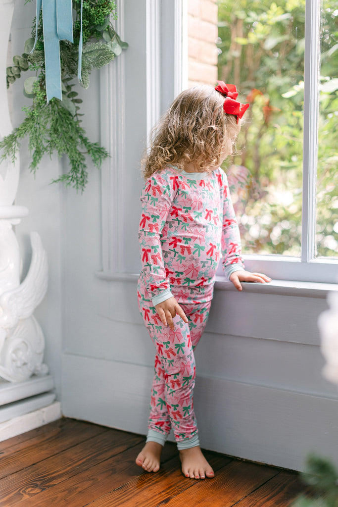 Festive Bows 2 Piece Pajama Set - George & Co.