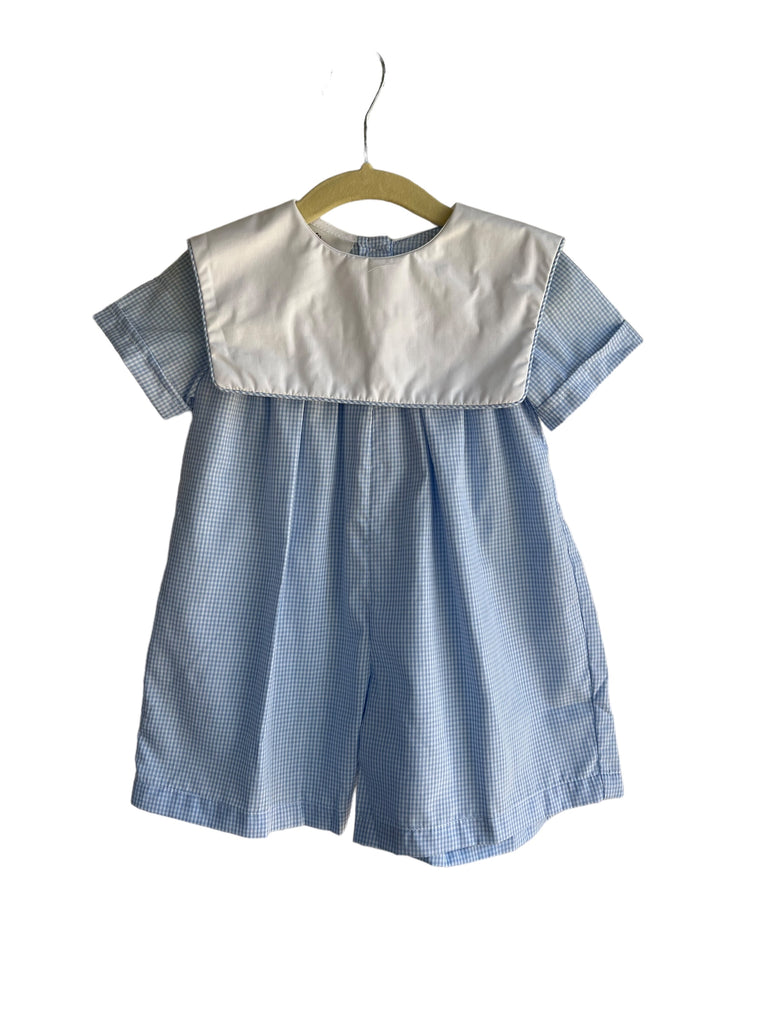 Light Blue Square Collared Jackson Overall - George & Co.