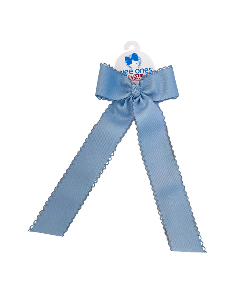 Medium Bow with Tails - Blue/Blue - George & Co.