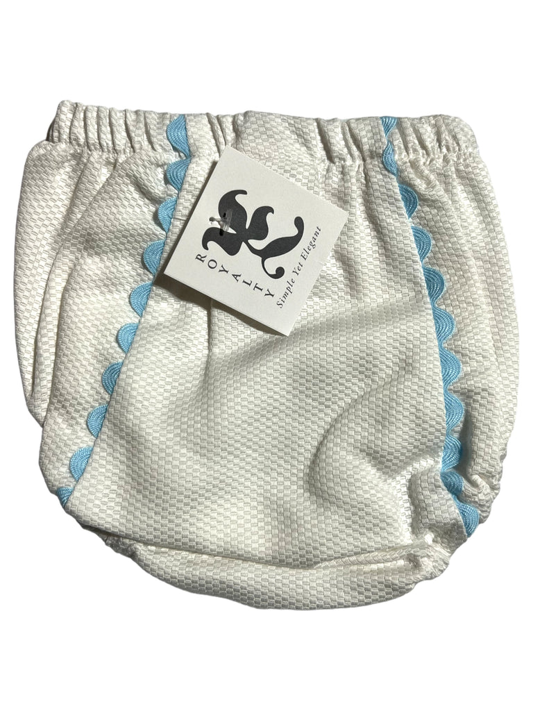 DIAPER COVER WITH RIC RAC - LIGHT BLUE - George & Co.