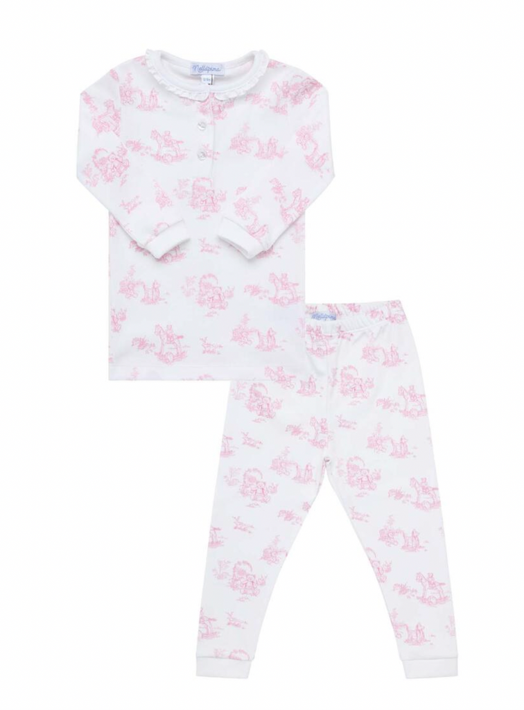 pima pajama set - pink toile - George & Co.