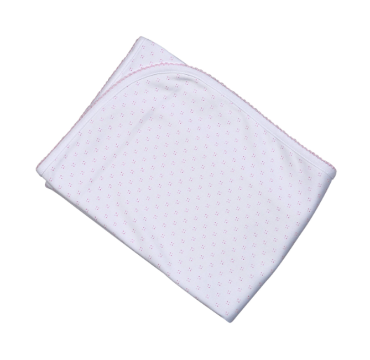 Pink Dots Pima Receiving Blanket - George & Co.