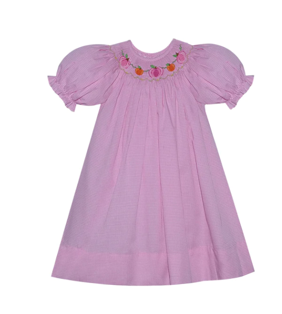 Pink Georgette Bishop Dress - Pumpkins - George & Co.