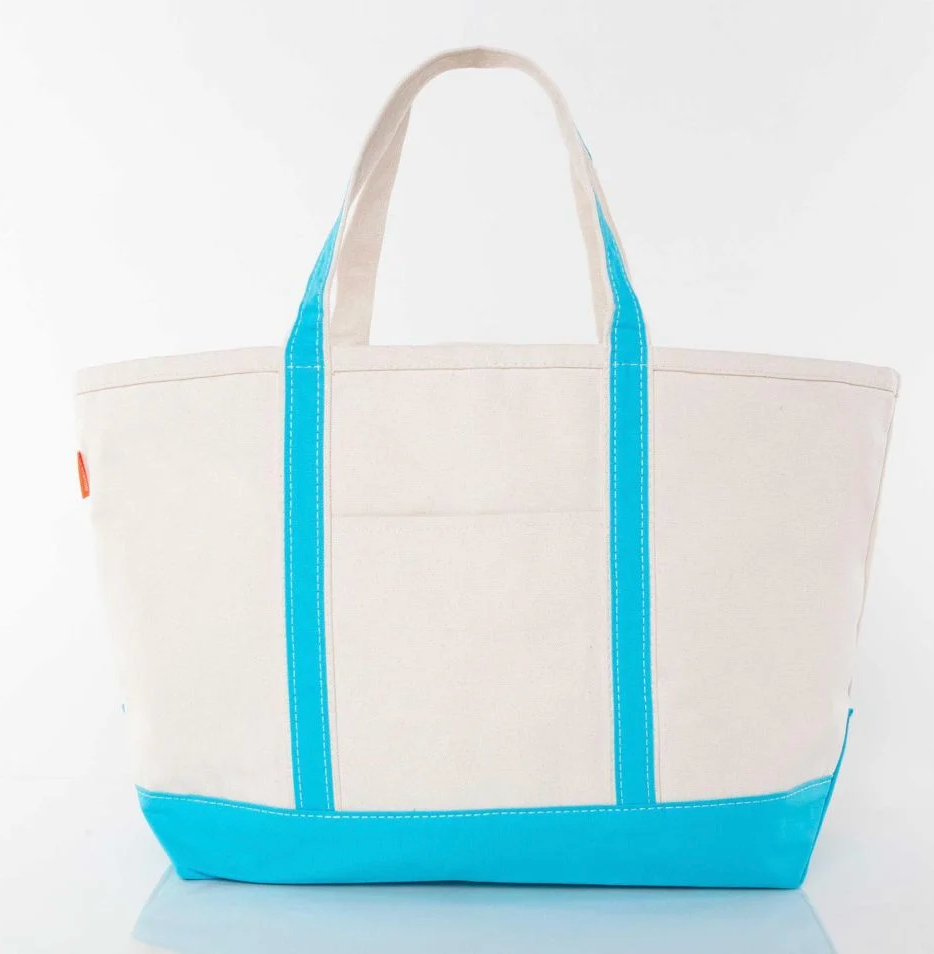 Large Boat Tote - Turquoise - George & Co.