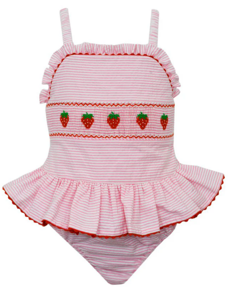 Smocked Strawberry Swimsuit - George & Co.