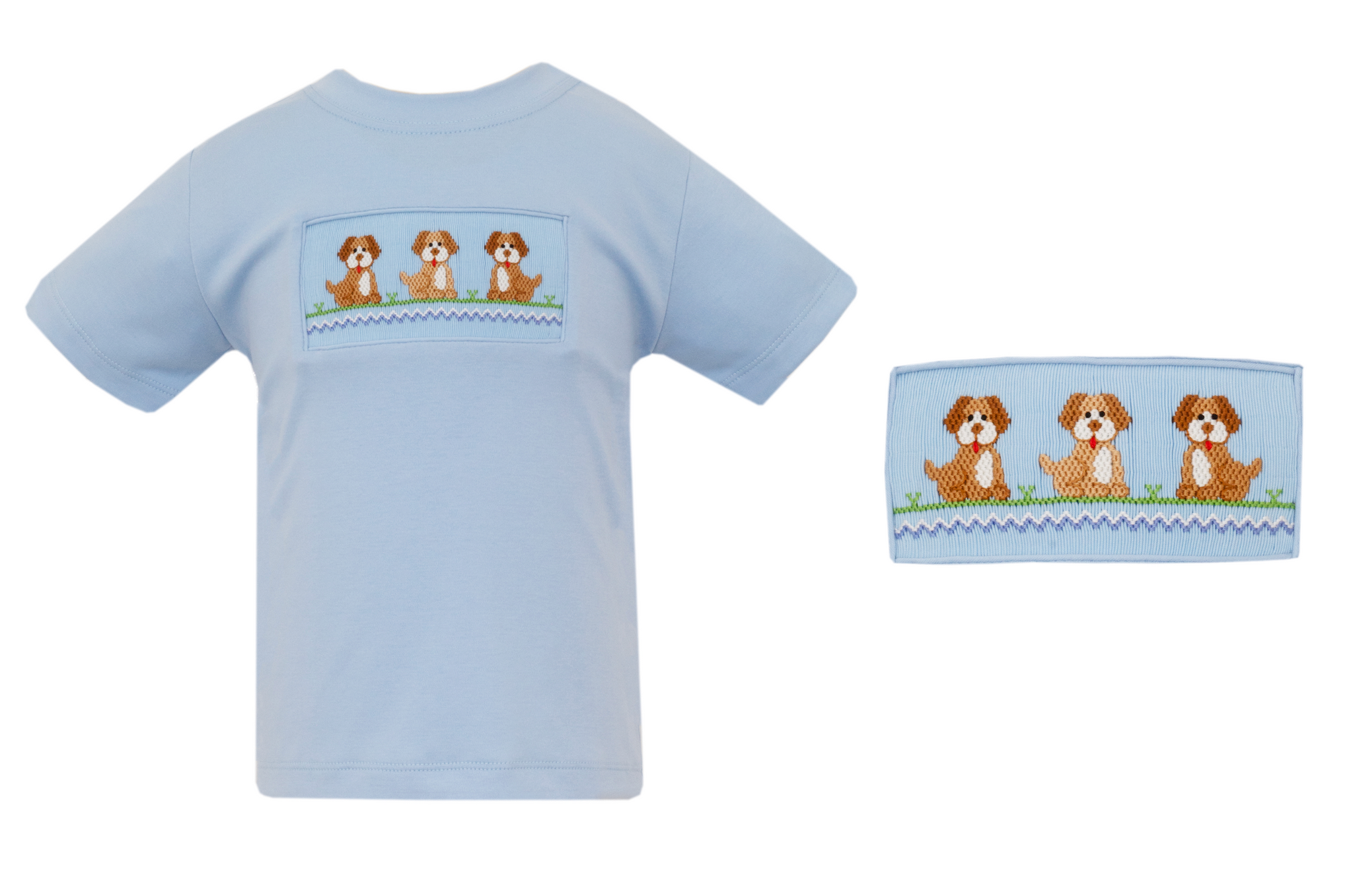 Pull Garçon George En Coton Bleu – Col Rond, Manches Longues – Taille 6-7 Ans – Très Bon état