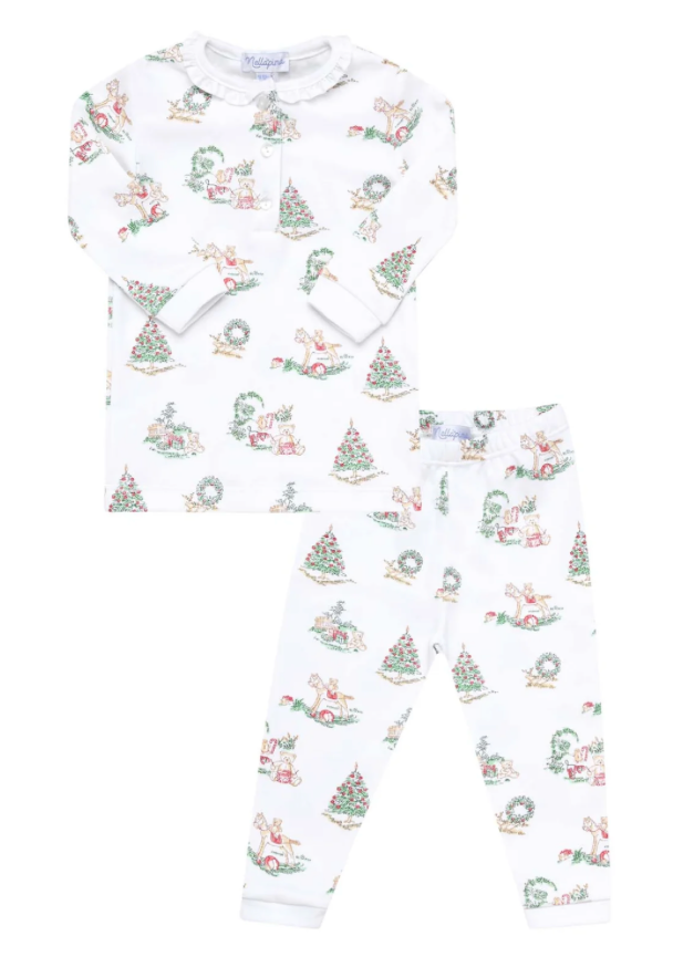 Christmas Toile Pajamas - Girl - George & Co.