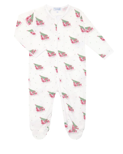 Red Merry Sleighs Footie - George & Co.