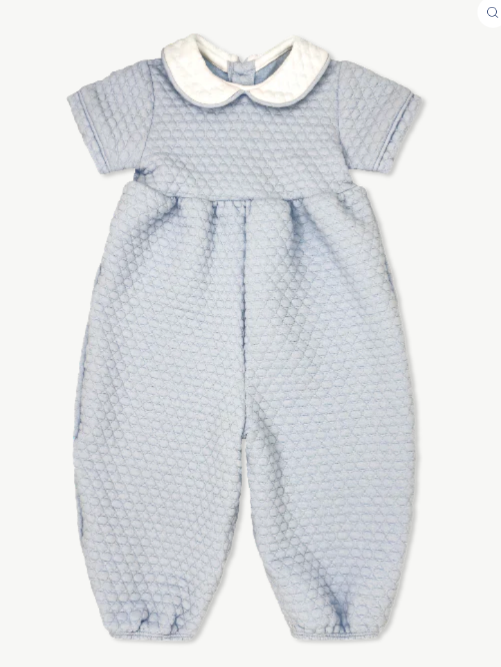 rover romper - Windy Blue Quilted - George & Co.