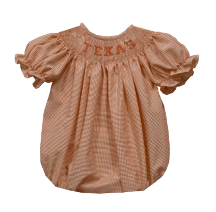 Texas Smocked Girls Bubble - George & Co.