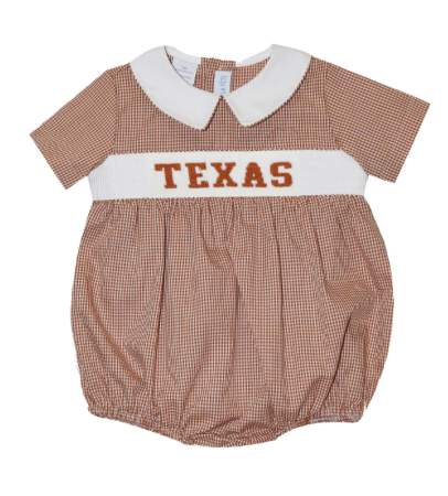 Texas Smocked Boys Bubble - George & Co.