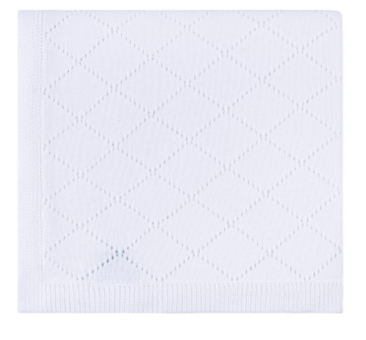 Diamond Pointelle Knit Blanket - George & Co.