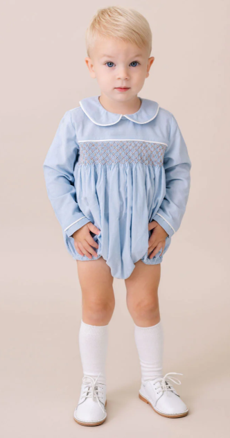 Windsor Bubble Long Sleeve -  Princeton Blue Corduroy - George & Co.