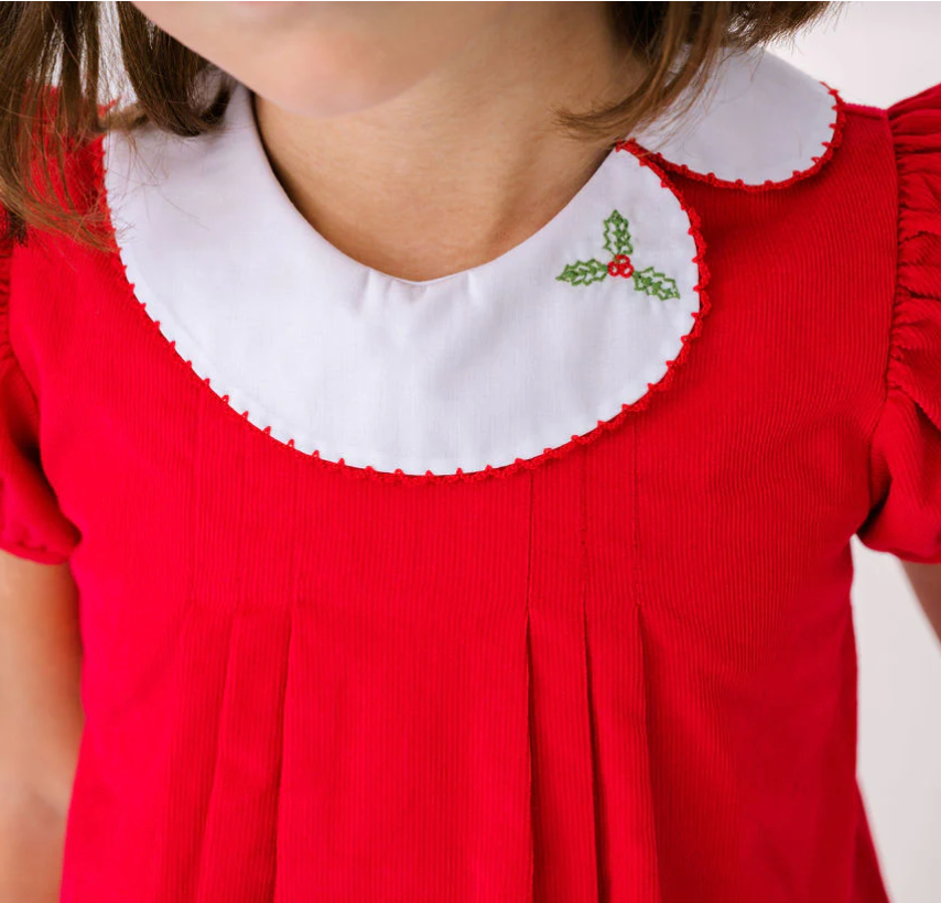 Eloise Dress - High Point Red Corduroy - George & Co.