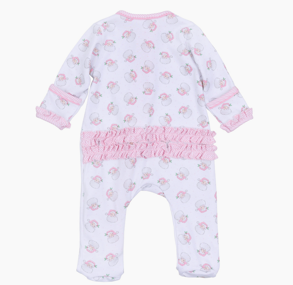 Santa Baby Pink Footie - George & Co.