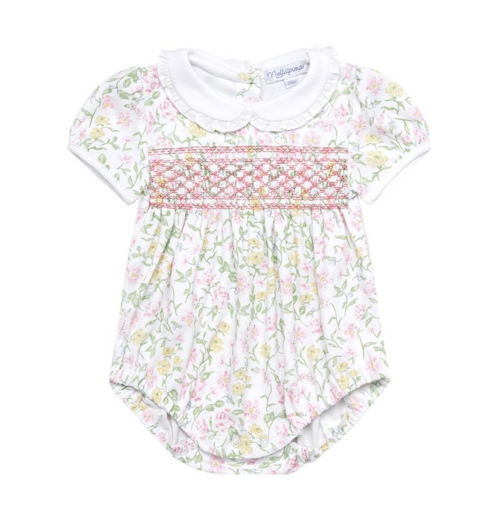 Berry Wildflower Smocked Bubble - George & Co.