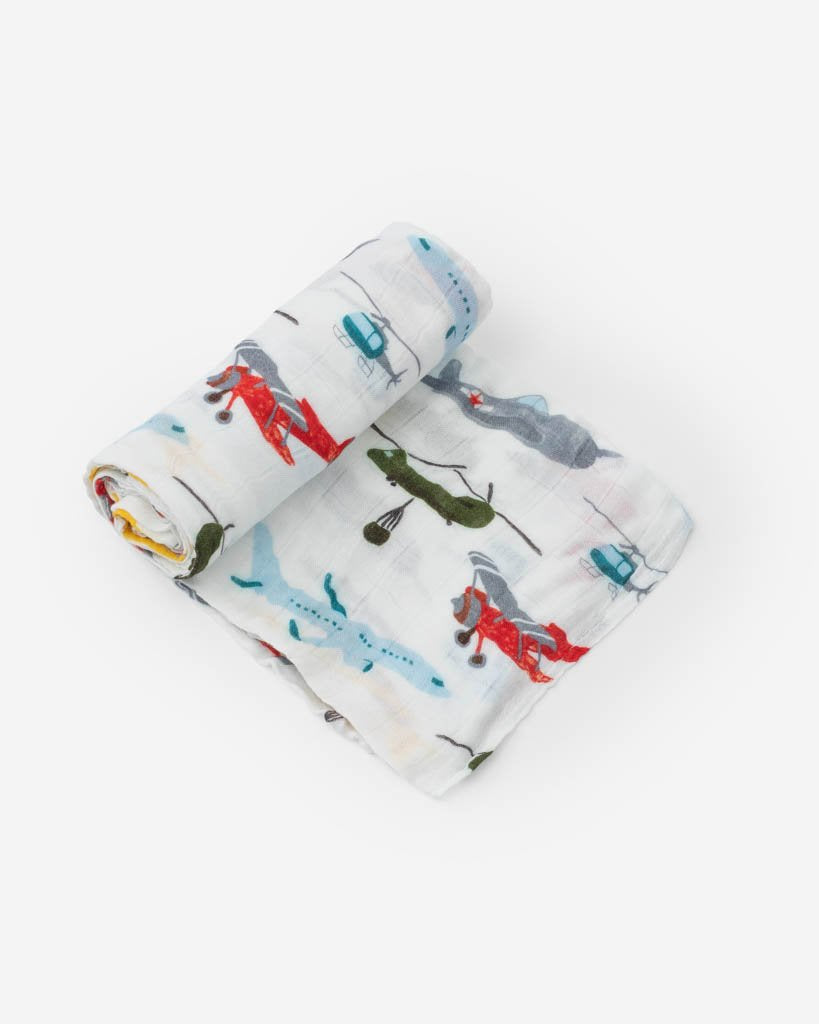 DELUXE MUSLIN SWADDLE - AIR SHOW - Made by McNamara