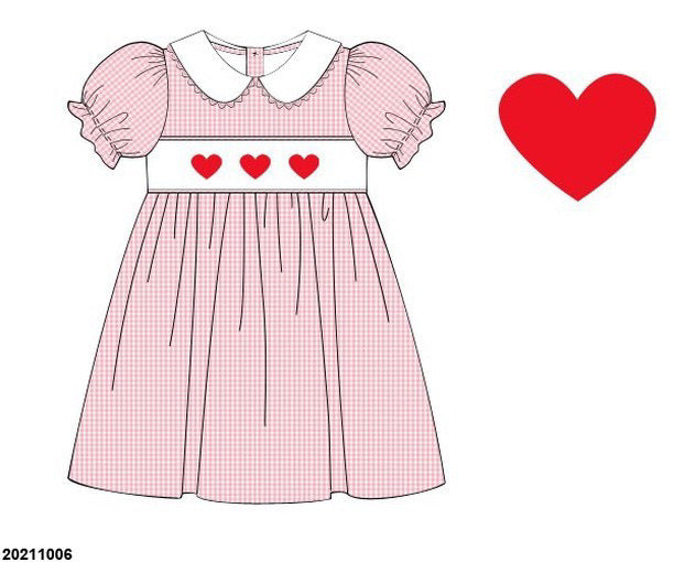 Smocked Heart Dress - Made by McNamara