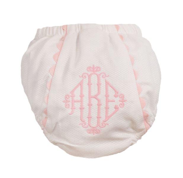 DIAPER COVER WITH RIC RAC - PINK - Made by McNamara